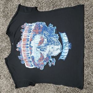 Junkfood Modal Blend Re Print Greatful Dead '74 Concert Oversized Tee Size Lg